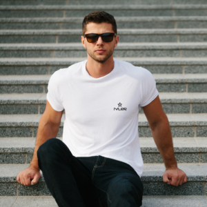 IYLER White Regular Fit 100% Cotton T-shirts